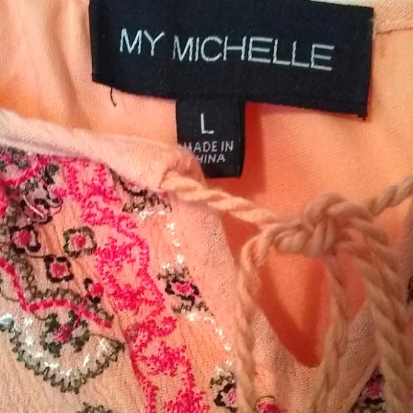 My Michelle Rayon mini Dress sz L - Picture 2 of 6